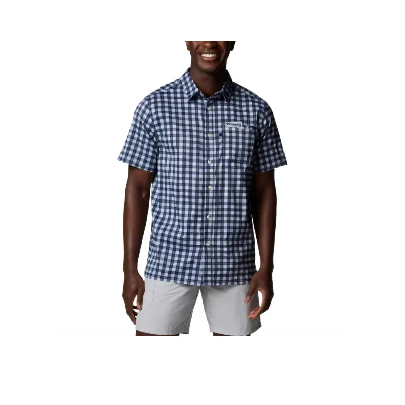Columbia PFG Super Slack Tide Shirt Men's Blue-0