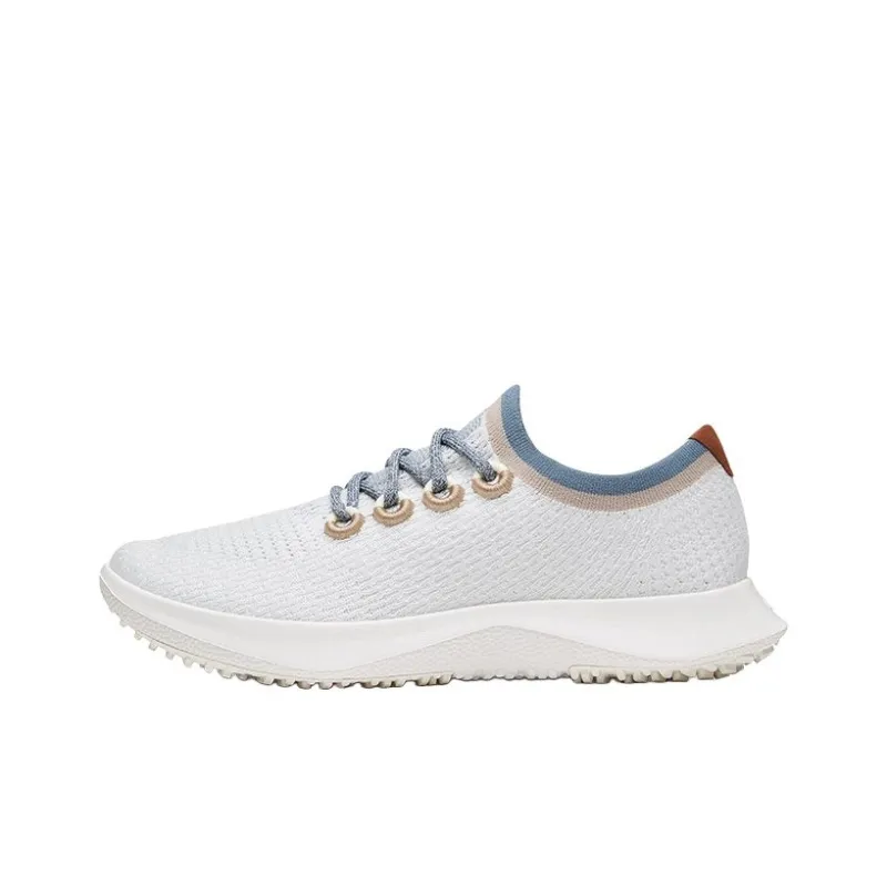 Allbirds Tree Dasher Shock Absorbers With Slip Resistant Features Low Top Running Shoes Women's White Blue-0