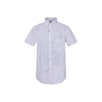 Paul & Shark Yachting Shirt Men's White Base With Blue And Purple Stripes