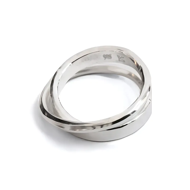 Werkstatt Munchen Double Band Silver Ring-2