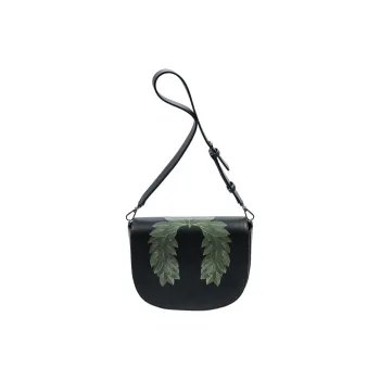 MCM PHENOMENON Collaboration Leather Saddle Bag Portable Crossbody Bag Shoulder Bag Women's Green