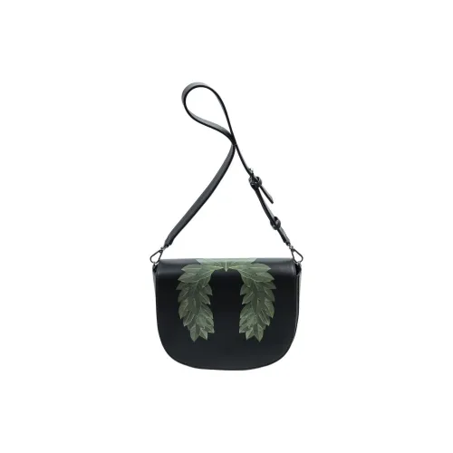 MCM PHENOMENON Collaboration Leather Saddle Bag Portable Crossbody Bag Shoulder Bag Women's Green