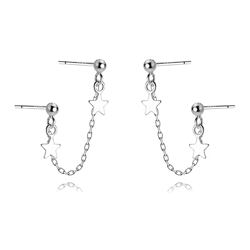 CUOOYINO 925 Sterling Silver Stud Earrings Women's-0
