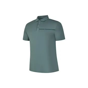 QIAODAN Polo Shirt Men's Oil Gray Blue