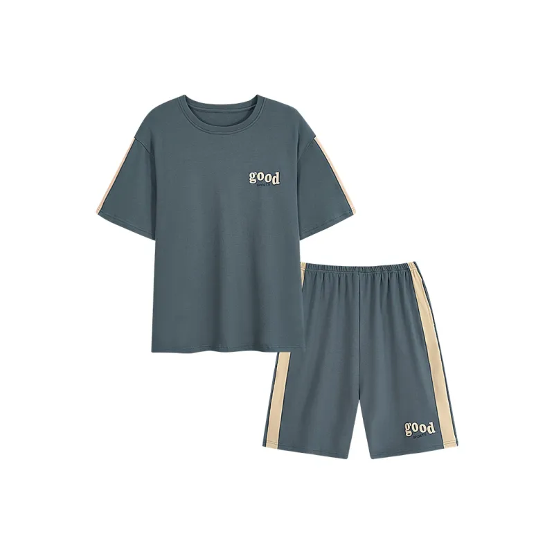 FENTENGCARE Pajama Set Men's Peacock Green-0