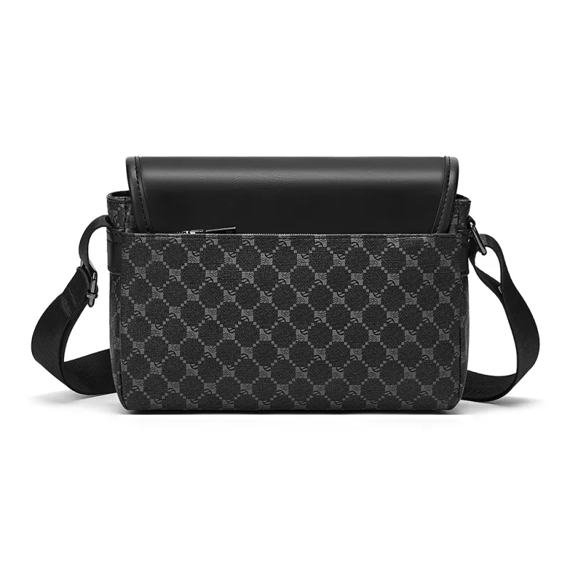 CORALDAISY Synthetic Leather Shoulder Bag, Messenger Bag Men's Vintage Black-2