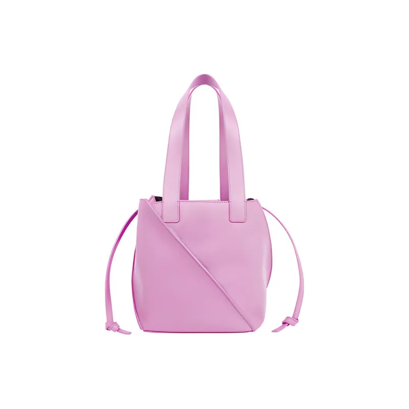 YUZEFI Cow Leather One Shoulder Handbag Trumpets Women's Pink-0