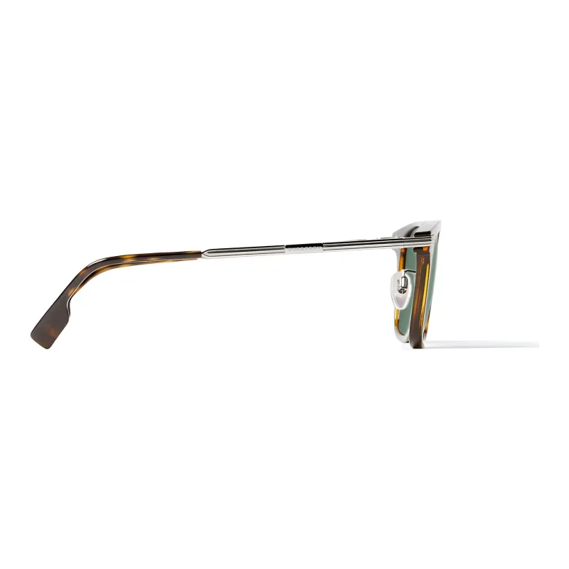 Burberry Nylon Metal Irregular Shape Sunglasses Unisex Brown-1
