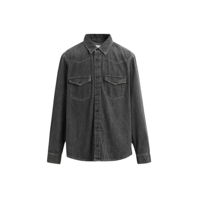 ZARA Shirts Men Gray-0