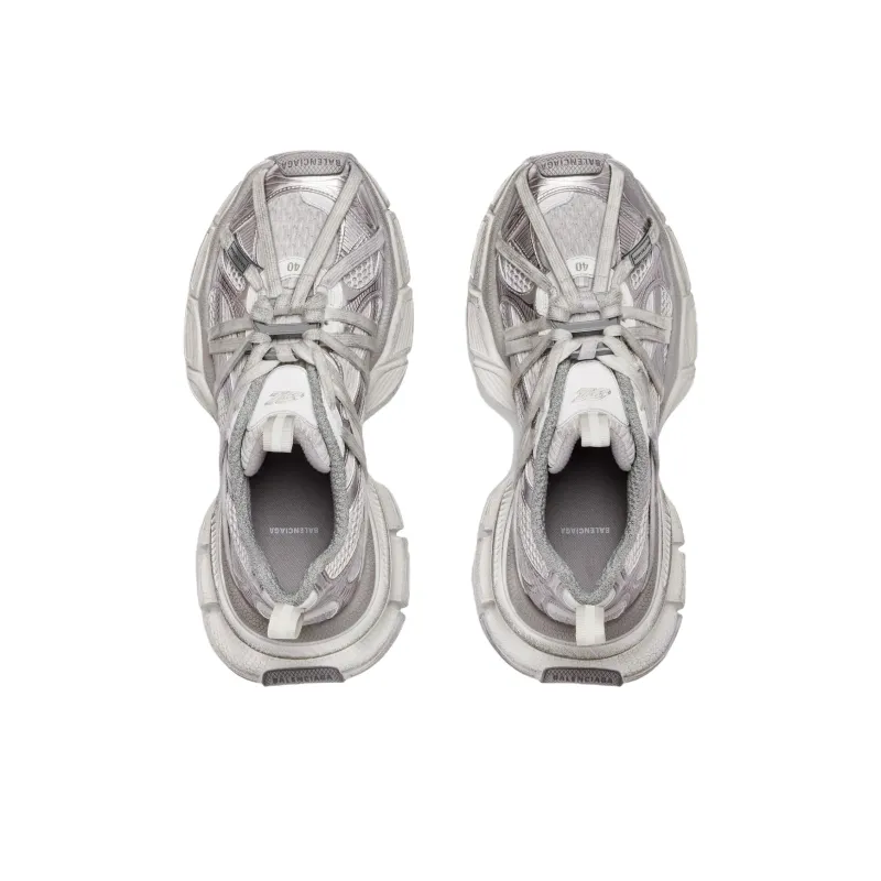 Balenciaga 3XL Extreme Laces B Low Top Chunky Sneakers Men's Gray-4