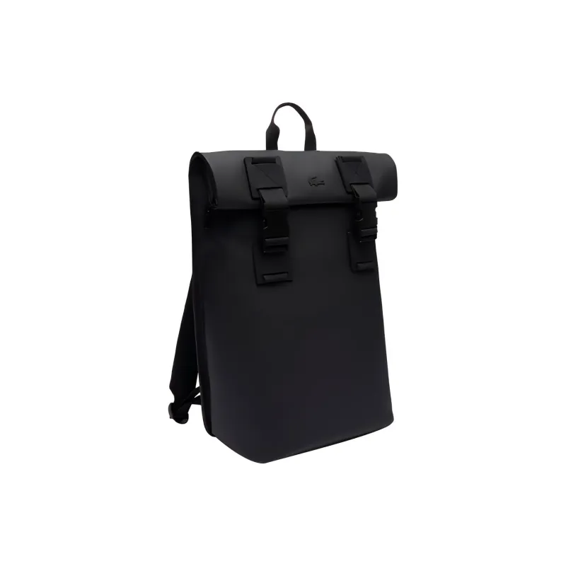LACOSTE PVC Polyvinyl Chloride Backpack Regular Men's Black-1