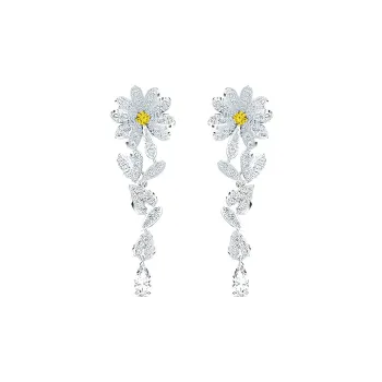 Swarovski Eternal Flower Earrings Women's Yellow