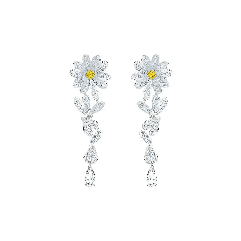 Swarovski Eternal Flower Earrings Women's Yellow-0