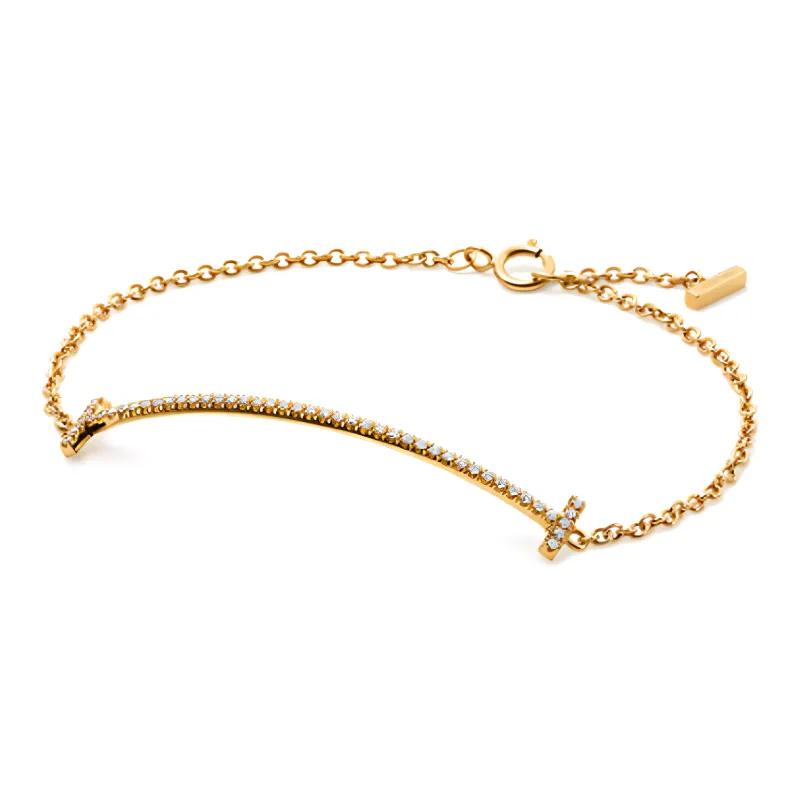 TIFFANY & CO. T Series Bracelets Women's Gold-1