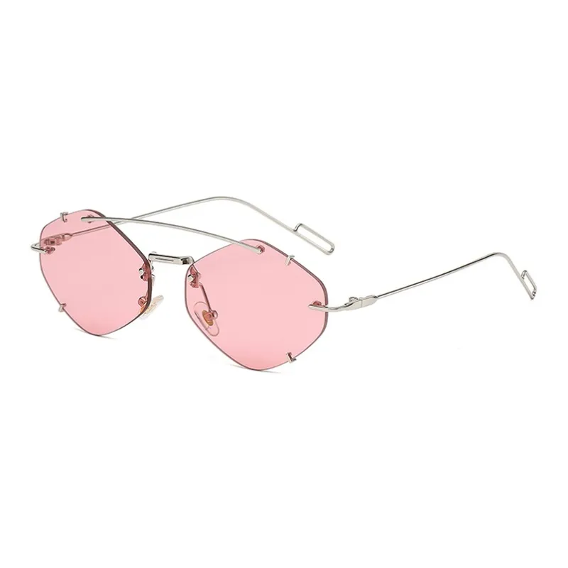 YUZHAOLIN TR/Memory Plastic Metal Irregular Shape Sunglasses Unisex-5