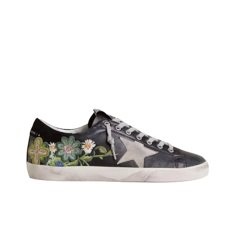 YIYANGQIANXI x Golden Goose Super Star Low Top Skateboard Shoes Women's Black-1