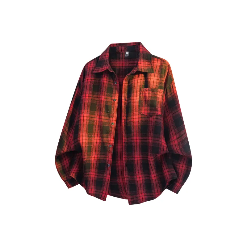 YATSI Shirt Unisex Black White Plaid-4