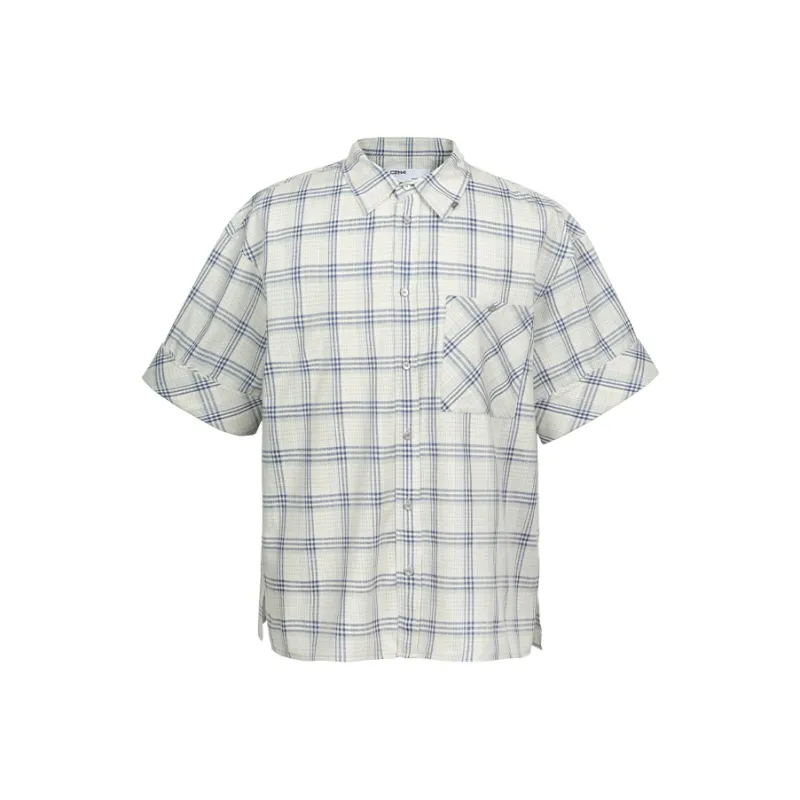 C2H4 Shirts Men Plaid-0