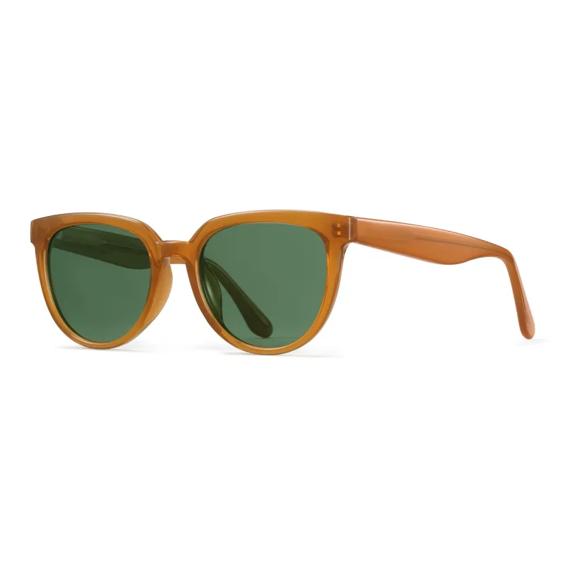 LASHION TR/Memory Plastic Round Sunglasses Women's-7