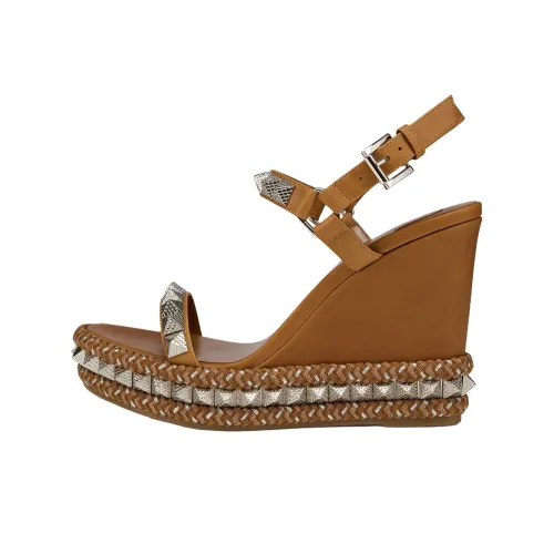 Christian Louboutin Pyraclou Studded Wedge Sandals Women's