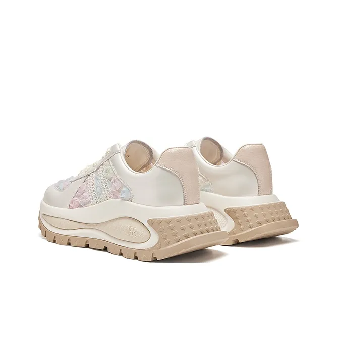 HR Low Top Chunky Sneakers Women's Beige-3