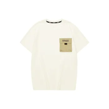 Skechers Mountain And Wild Outdoor Series T Shirt Unisex Cream Beige White 00NA