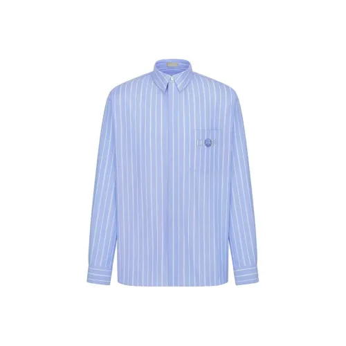 DIOR SS25 Summer Men's Clothing Collection Shirt Men's Blue