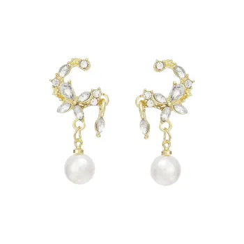 QIANFANGDAHUANGYE Zircon Earrings Women's