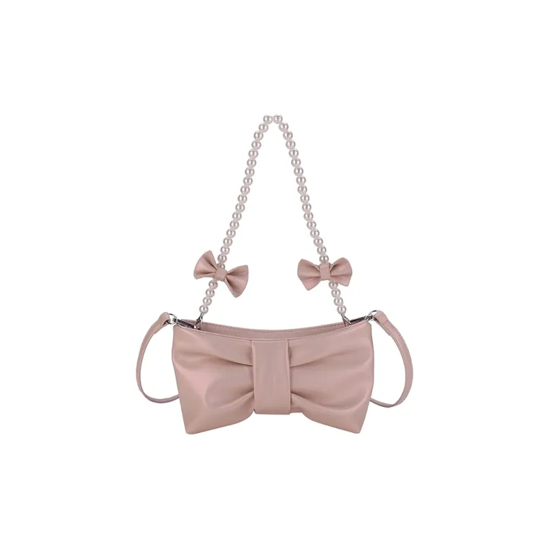 LOUIS ROYALN Pu Shoulder Bag, Crossbody Bag Regular Women's Moon White/Rouge Pink/Black-4
