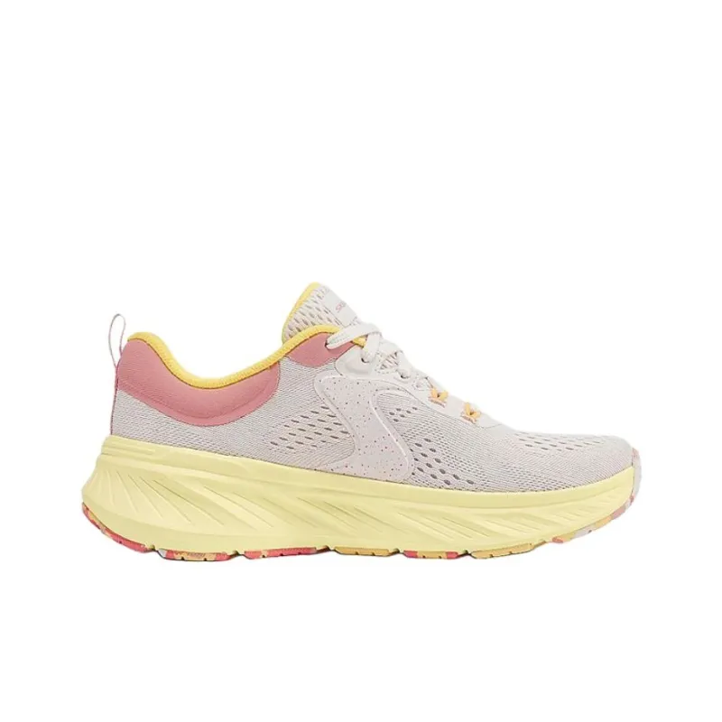 Skechers Edgeride Anti Slip Wear Resistant Low Top Running Shoes Women's Gray Yellow Pink-1