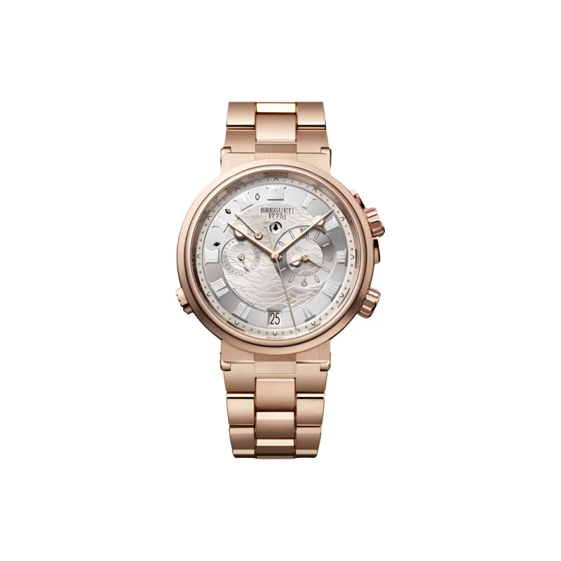 BREGUET Automatic Mechanical Movement Men's Watches Watch 40mm Silver Dial 18K Rose Gold Watch Case 18K Rose Gold Strap-0