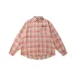 Long-Sleeved Pink Plaid