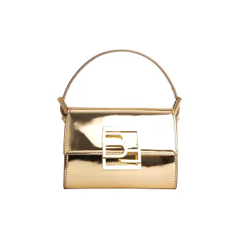 By Far PU Shoulder Bag Crossbody Bag Handbag Small Size Women's Gold