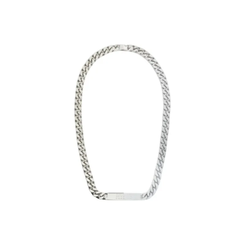 MM6 Maison Margiela Brass Necklaces Unisex Silver-1