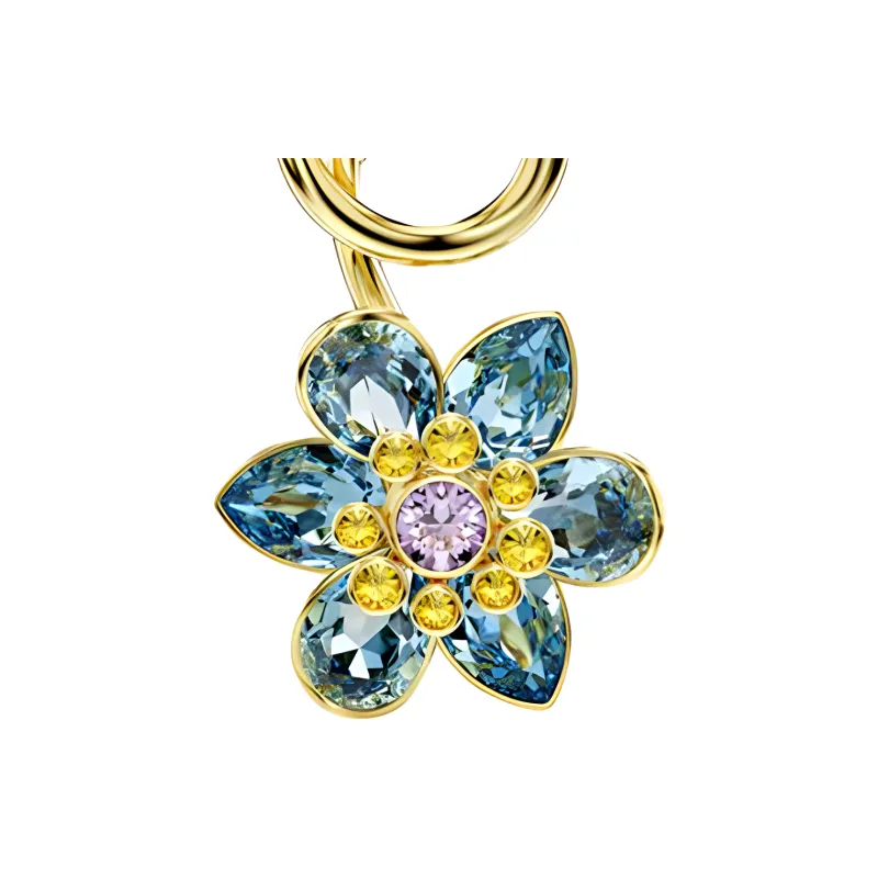 Swarovski Faux Crystal, Alloy, Silver Plated, Gold Plated Necklaces Unisex Blue-2
