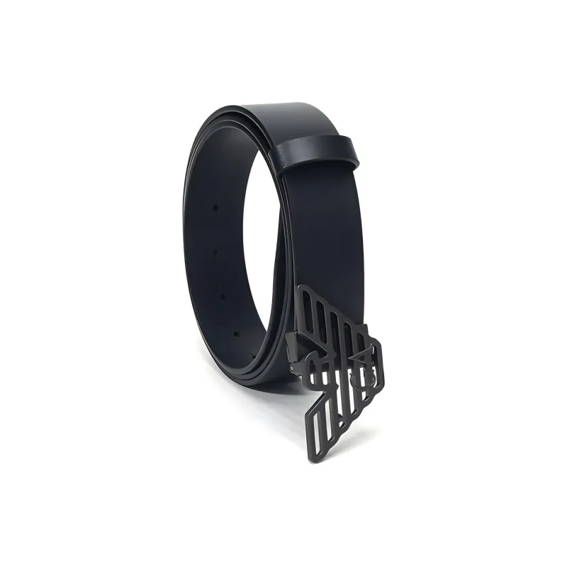 EMPORIO ARMANI Leather Belts Men Black-2