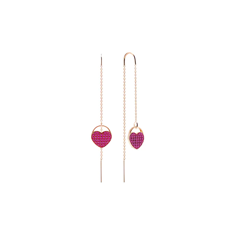 Swarovski Ginger Earrings Women's Rose Gold/Pink-1