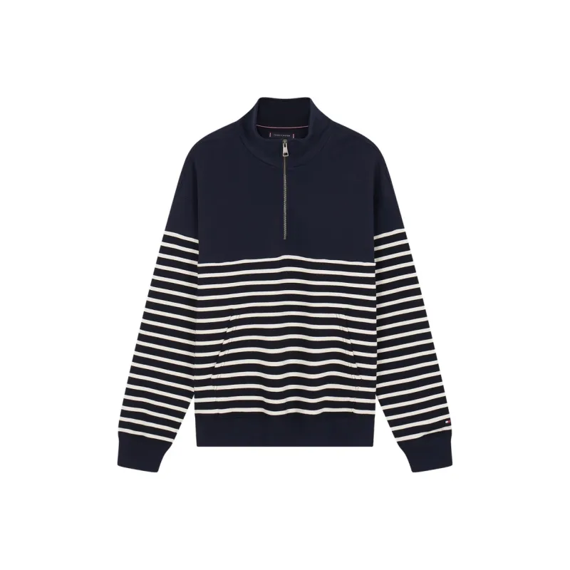 Tommy Hilfiger Sweatshirt Men's Navy Blue White Stripes-0