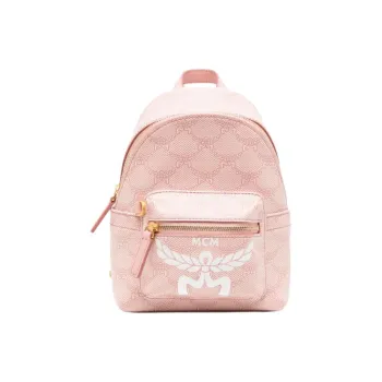 MCM Leather Backpack Extra Mini Women's Cherry Blossom Pink