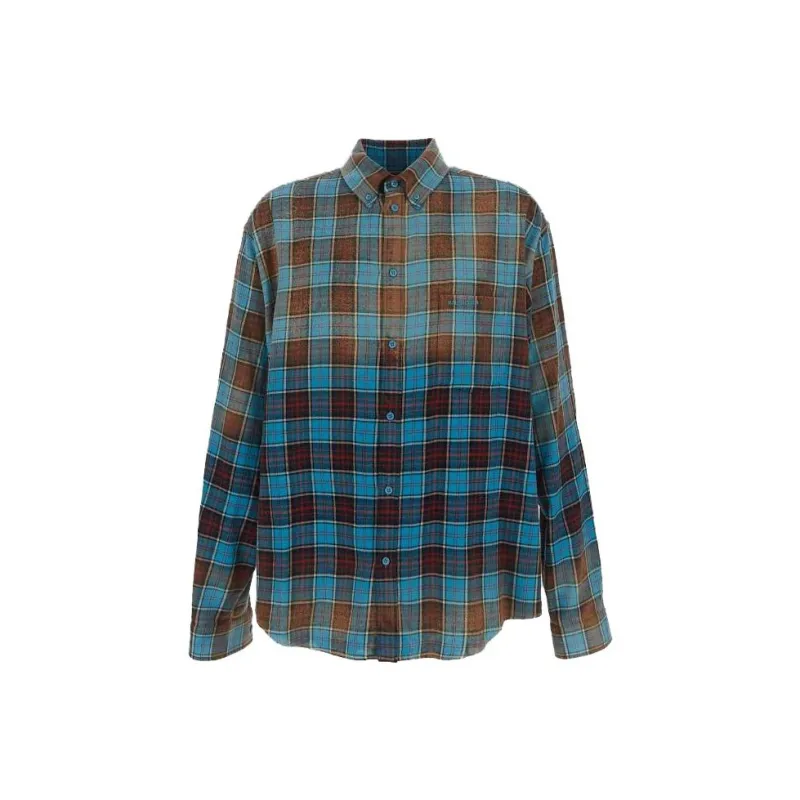 Balenciaga Checked Long Sleeve Shirt-0