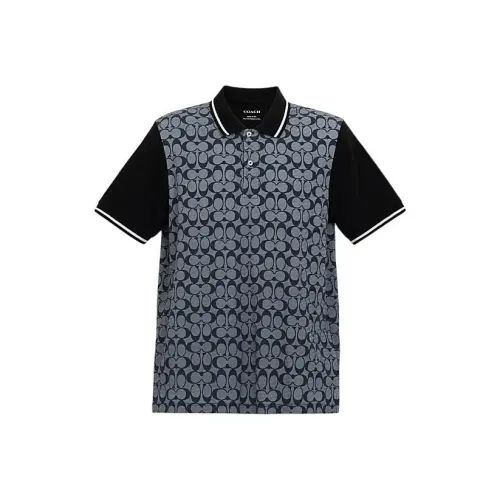 COACH SS24 Polo Shirt Men's Gray