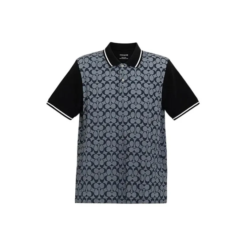 COACH SS24 Polo Shirt Men's Gray-0