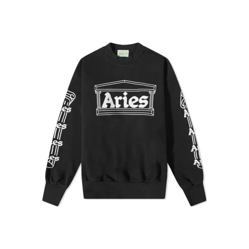 Aries Logo Printed Crewneck Sweatshirt-0