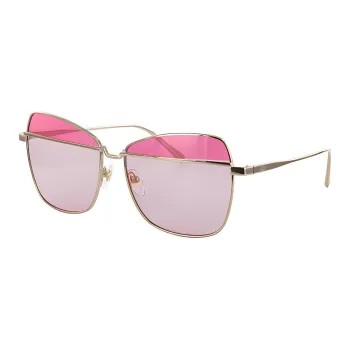 MCM Metal Irregular Shape Sunglasses Unisex Silver