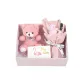 Bear+A Bright Pink Rose+Fairy Lights+Pink Box