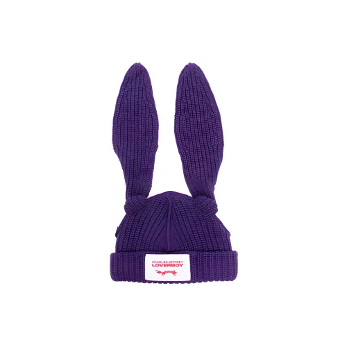 CHARLES JEFFREY Cotton Beanies Men's Purple