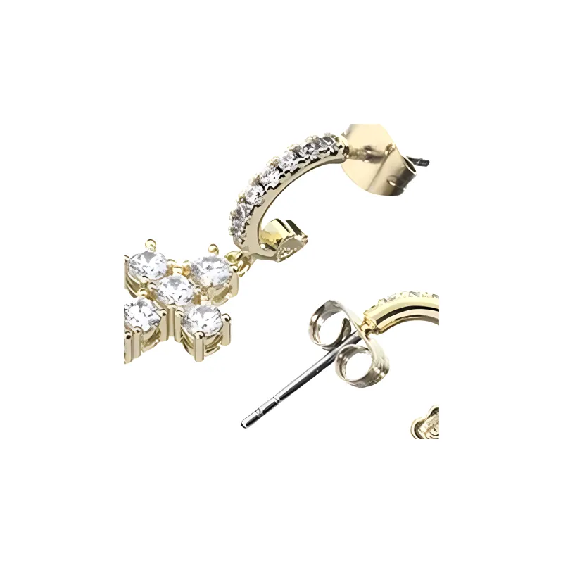 CHIARA FERRAGNI Alloy With Zircon Earrings Women's Gold-1