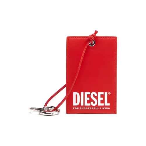 DIESEL Cow Leather Keychains Men's Red