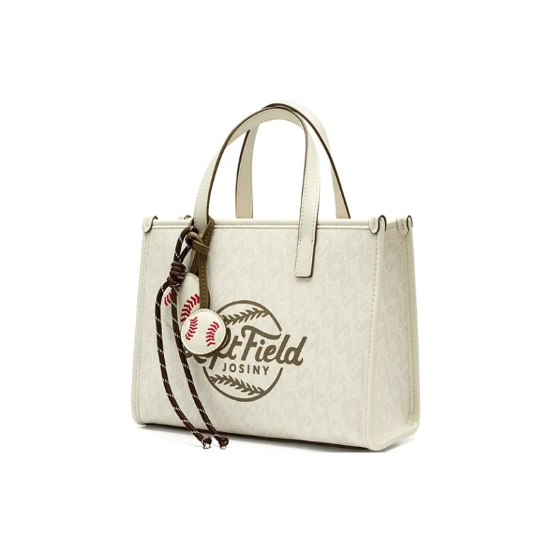 JOSINY Synthetic Leather Tote One Shoulder Handbag Women's Ecru-1
