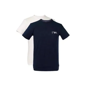 EMPORIO ARMANI Two pack Of Loungewear Fitted T shirts With A Bold Monogram Logo